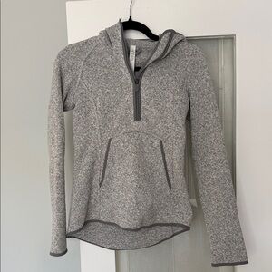 Lululemon Athletica Heathered Gray Half-Zip Hoodie
